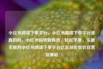 小红书阅读下单平台，小红书阅读下单平台是真的吗，小红书购物新阵地，轻松下单，乐趣无限的小红书阅读下单平台亿乐社区低价自营货源站