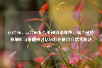QQ会员，qq会员怎么关闭自动续费，QQ会员特权解析与价值探讨亿乐社区低价自营货源站